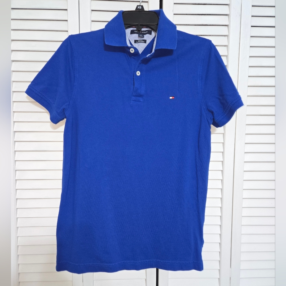 Tommy Hilfiger Men's S Blue Polo Shirt Slim Fit